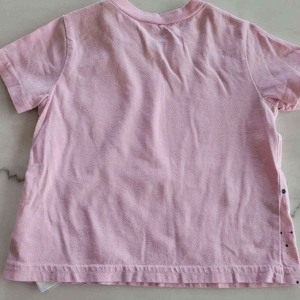 Vintage Ralph Lauren 100% Cotton Pink Prep Short Sleeve Tee Size 6 Months Infant
